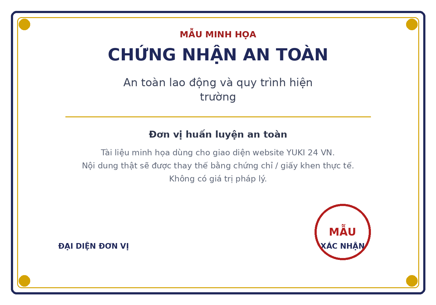Chứng nhận an toàn